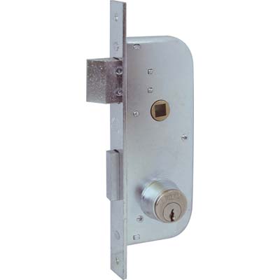 SERRATURA CANCELLO INFILARE 060300 WELKA  B.Q ZINC F.MM 22 C.TONDO M2+SCR+Q8 E.MM 30