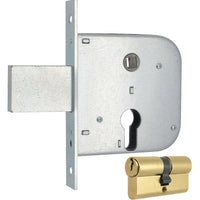 SERRATURA CANCELLO INFILARE 133 MG - B.Q ZINC F.MM 20 F.SAGOM M1+SCR+Q8 E.MM 50 CF=PZ 2- 1 confezioni