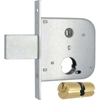 SERRATURA CANCELLO INFILARE 134 MG - B.Q ZINC F.MM 20 F.TONDO M1+SCR+Q8 E.MM 50 CF=PZ 2- 1 confezioni