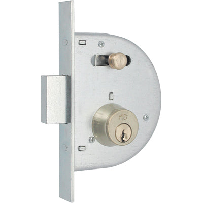 SERRATURA CANCELLO INFILARE 255 MG - B.Q ZINC F.MM 20 C.TONDO M1+SCR+P E.35 C.50 CF=PZ2- 1 confezioni