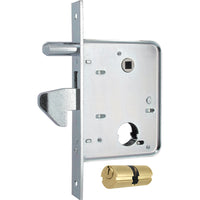 SERRATURA CANCELLO INFILARE 573 MG - B.Q ZINC F.MM 25 C.TONDO M1+Q8 E.MM 60 CF=PZ 2- 1 confezioni