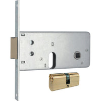 SERRATURA METALLO INFILARE 804 MG - B.Q ZINC F.16 F.OVALE M2+SCR+Q8 H.64 E.60 CF=PZ 2- 1 confezioni