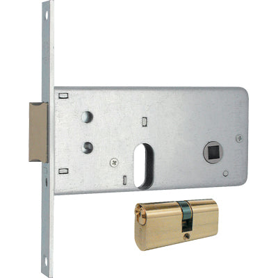 SERRATURA METALLO INFILARE 804 MG - B.Q ZINC F.16 F.OVALE M2+SCR+Q8 H.64 E.60 CF=PZ 2- 1 confezioni