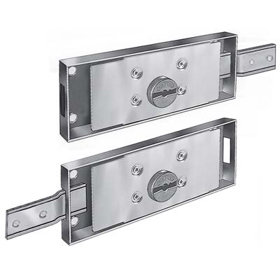 SERRATURA SERRANDA APPLICARE 0733.4 PREFER - DM LATERALE DX+SX C.PIEGATO CF=PZ 2- 1 confezioni