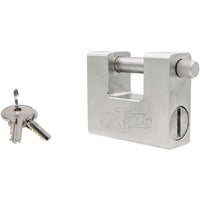 LUCCHETTO ANTISCASSO SSU84UK ILSA  ACCIAIO CARBONITRURATO CROMATO CHIAVI 3 MM 84