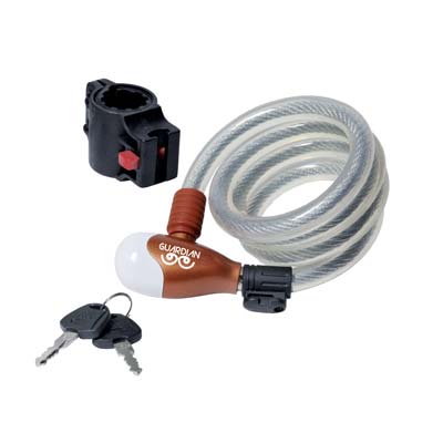 ANTIFURTO FUNE A SPIRALE BICI-MOTO 87322/10 ILSA - ACCIAIO MM 8 CM 120 + SUPPORTO AUTOMATICO- 2 pezzi