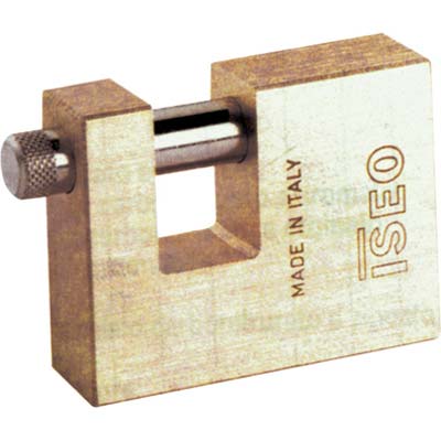 LUCCHETTO RETTAGOLARE ADITUS ISEO  OTTONE SATINATO CHIAVI 2 MM 90