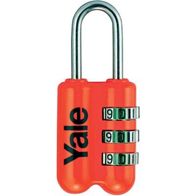 LUCCHETTO A COMBINAZIONE YP2 YALE - ACCIAIO VERNICIATO ARCO CROMATO MM 23- 2 pezzi