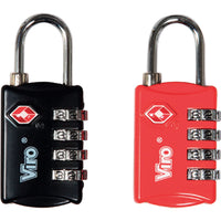 LUCCHETTO A COMBINAZIONE 424 TSA VIRO  OTTONE ARCO CROMATO MM 28