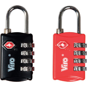 LUCCHETTO A COMBINAZIONE 424 TSA VIRO  OTTONE ARCO CROMATO MM 28