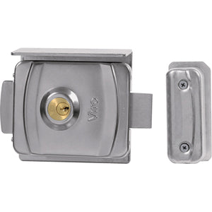SERRATURA CANCELLO APPLICARE ELETTRICA V9083 VIRO  C.TONDO FISSO+ SCR E.50 A 80 MM DX/SX