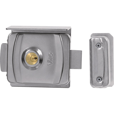 SERRATURA CANCELLO APPLICARE ELETTRICA V9083 VIRO  C.TONDO FISSO+ SCR E.50 A 80 MM DX/SX