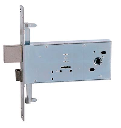 SERRATURA METALLO INFILARE 983 ISEO  B.Q ZINC F.MM 25 DM M4 TRIPL+SCR H.MM 82 E.MM 90