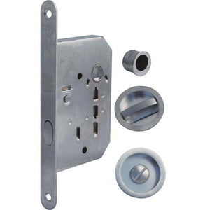 SERRATURA PORTA SCORREVOLE BON BONAITI  NICCHIE TONDE E.MM 50 B.TONDO CROMO SATINATO