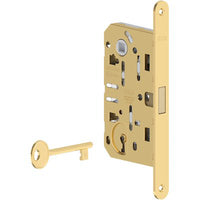 SERRATURA PATENT B.TONDO OTTONATO POLARIS AGB  I.MM 90 F.MM 18 E.MM 50