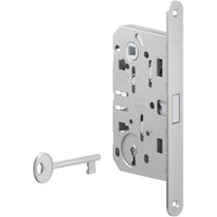 SERRATURA PATENT B.TONDO CROMO OPACO POLARIS AGB  I.MM 90 F.MM 18 E.MM 50