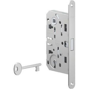 SERRATURA PATENT B.TONDO CROMO OPACO POLARIS AGB  I.MM 90 F.MM 18 E.MM 50