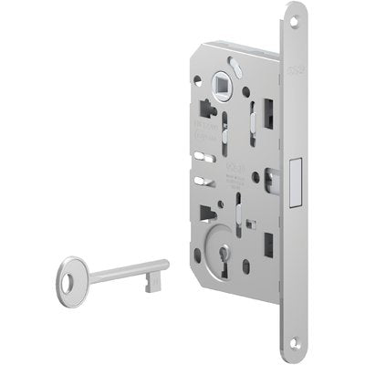 SERRATURA PATENT B.TONDO CROMO OPACO POLARIS AGB  I.MM 90 F.MM 18 E.MM 50