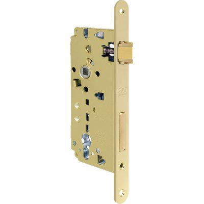 SERRATURA LEGNO INFILARE 80851 AGB  B.T OTTONATO F.MM 22 F.SAGOM M2+SCR+Q8 E.MM 25