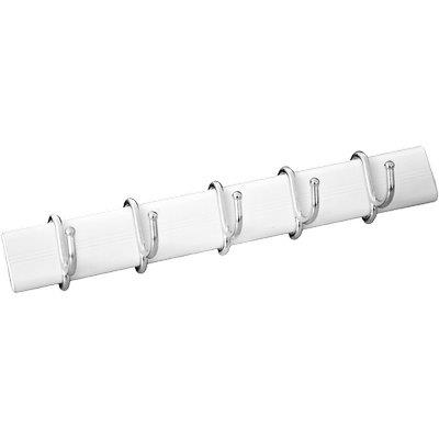 APPENDITUTTO ADESIVO MINI - ALLUMINIO GANCI POSTI 5 CM 25 BIANCO/BIANCO- 5 pezzi