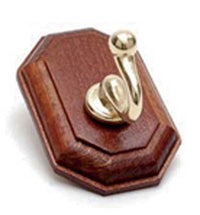 GANCIO A MURO CLASSIC - LEGNO NOCE ACCIAIO ORO POSTI 1- 10 pezzi