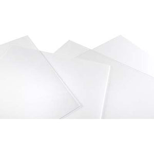 VETRO SINTETICO RIGIDO - POLISTIROLO TRASPARENTE CM 50X 50 S.MM 2- 10 pezzi