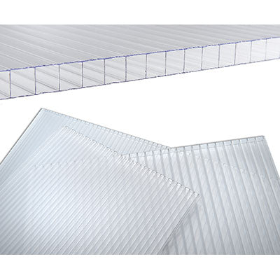 LASTRA ALVEOLARE - POLICARBONATO TRASPARENTE CM 98X200 S.MM  6