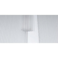 PROFILO GIUNZIONE H LASTRA ALVEOLARE - POLICARBONATO TRASPARENTE H.CM 200 S.MM  6- 2 pezzi