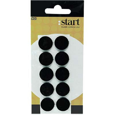 FELTRINO ADESIVO TONDO - NOCE D.MM 26 CF=PZ 8- 25 confezioni