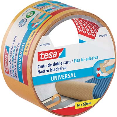 NASTRO BIADESIVO UNIVERSALE PAVIMENTI TESA - MM 50 ML 5- 6 pezzi