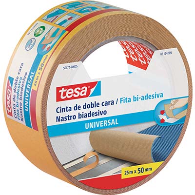 NASTRO BIADESIVO UNIVERSALE PAVIMENTI TESA - MM 50 ML 25- 6 pezzi