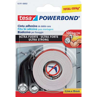 NASTRO BIADESIVO MOUNTING ULTRA STRONG 66792 TESA - MM 19 ML 1,5- 12 pezzi