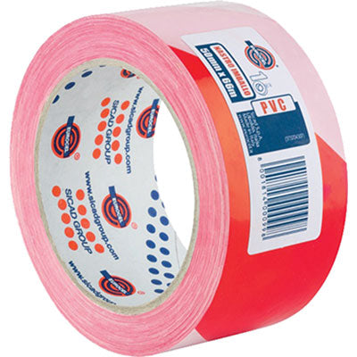 NASTRO SEGNALETICO ADESIVO 350 BR EUROCEL - PVC BIANCO/ROSSO MM 50 ML 66- 2 pezzi