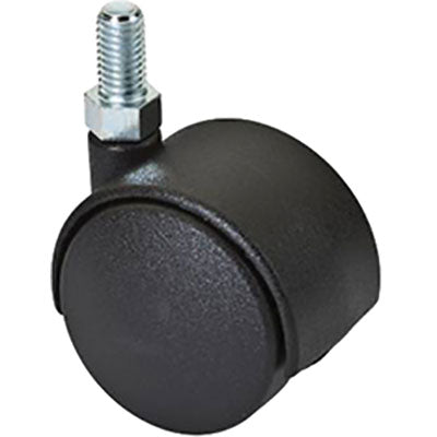 RUOTA X MOBILI DOPPIA PERNO FILETTATO - NYLON NERO MA8X12 D.MM 30 KG 25- 20 pezzi