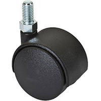 RUOTA X MOBILI DOPPIA PERNO FILETTATO - NYLON NERO MA8X12 D.MM 40 KG 30- 20 pezzi