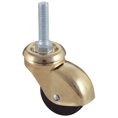 RUOTA SFERICA GIREVOLE PERNO FILETTATO 210B AVO - A/OTTONATO/GOMMA D.MM 35X18 F.MA 8X30- 4 pezzi