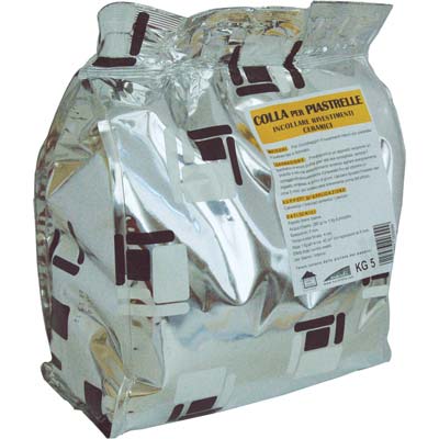 COLLANTE MAIOLICHE POLVERE BRIKO LINE - BIANCO KG 5- 5 pezzi