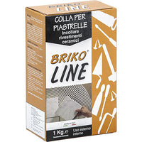 COLLANTE MAIOLICHE POLVERE BRIKO LINE - GRIGIO KG 1- 12 pezzi