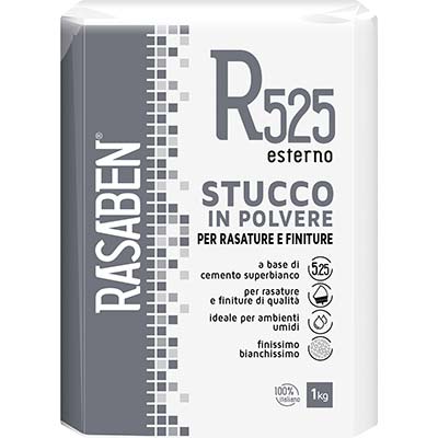 STUCCO POLVERE ESTERNO R525 K2 RASABEN - KG  1- 24 pezzi