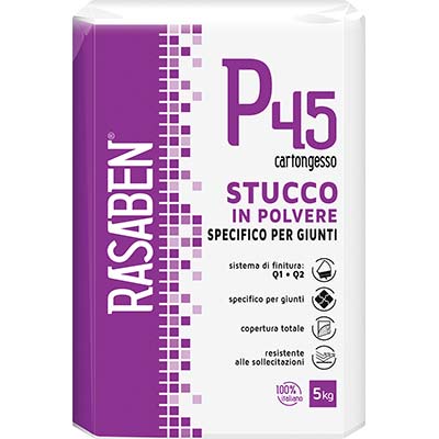 STUCCO POLVERE CARTONGESSO P45 K2 RASABEN - KG  5 SPECIFICO GIUNTI- 4 pezzi