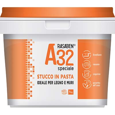 STUCCO PASTA LEGNO MURO A32 K2 RASABEN - KG  1- 12 pezzi
