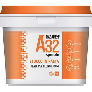 STUCCO PASTA LEGNO MURO A32 K2 RASABEN - KG  1- 12 pezzi