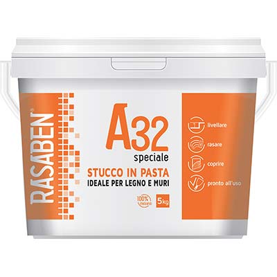 STUCCO PASTA LEGNO MURO A32 K2 RASABEN - KG  5- 2 pezzi