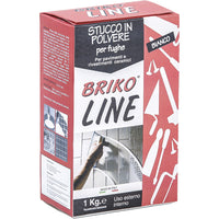 STUCCO FUGHE MAIOLICHE BRIKO LINE - BIANCO KG 1- 12 pezzi