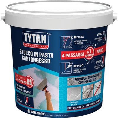 STUCCO PASTA CARTONGESSO TYTAN  BIANCO FIBRATO KG 5,0
