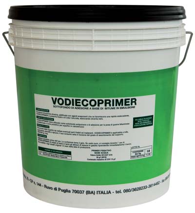 PRIMER BITUMINOSO VODIECOPRIMER VODICHEM  BASE ACQUA NERO LT 18