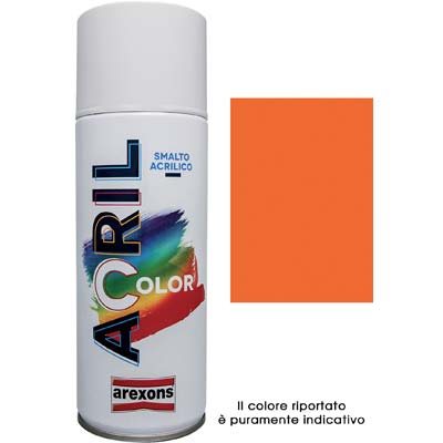SMALTO SPRAY ACRIL COLOR AREXONS - ARANCIO PURO RAL 2004 ML 400- 6 pezzi