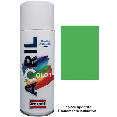 SMALTO SPRAY ACRIL COLOR AREXONS - VERDE GIALLO RAL 6018 ML 400- 6 pezzi