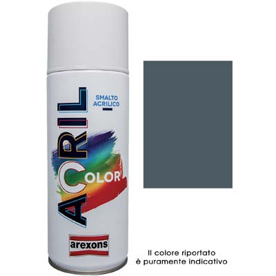 SMALTO SPRAY ACRIL COLOR AREXONS - GRIGIO GRAFITE RAL 7024 ML 400- 6 pezzi