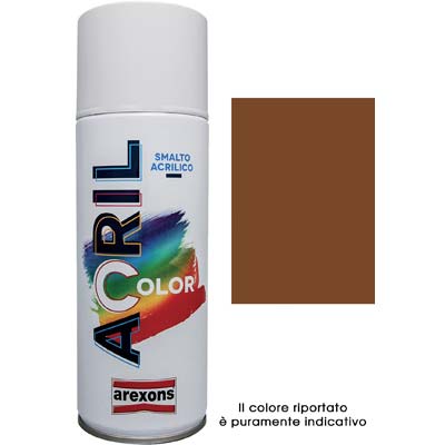 SMALTO SPRAY ACRIL COLOR AREXONS - MARRONE CHIARO RAL 8003 ML 400- 6 pezzi